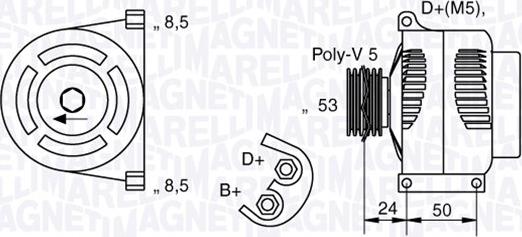 Magneti Marelli 063377009010 - Ģenerators autospares.lv