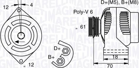 Magneti Marelli 063377005010 - Ģenerators autospares.lv