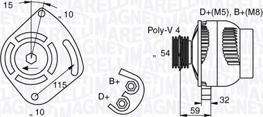 Magneti Marelli 063377001010 - Ģenerators autospares.lv