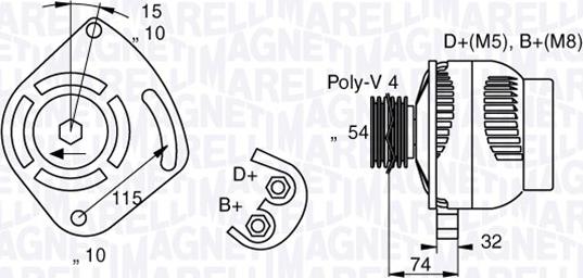 Magneti Marelli 063377011010 - Alternator www.autospares.lv