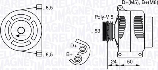 Magneti Marelli 063377013010 - Генератор www.autospares.lv