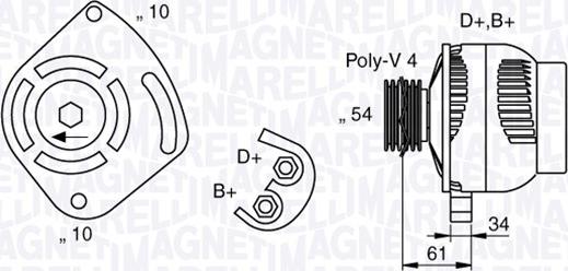 Magneti Marelli 063377030010 - Alternator www.autospares.lv