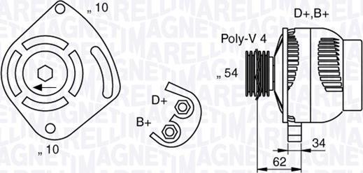 Magneti Marelli 063377031010 - Генератор www.autospares.lv