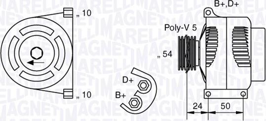 Magneti Marelli 063377027010 - Alternator www.autospares.lv