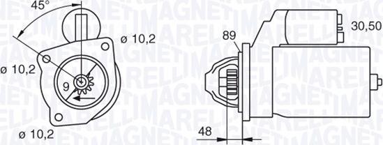 Magneti Marelli 063206834010 - Starteris autospares.lv