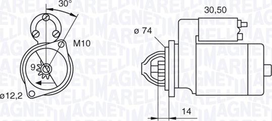 Magneti Marelli 063280055010 - Стартер www.autospares.lv