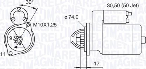 Magneti Marelli 063280056010 - Стартер www.autospares.lv