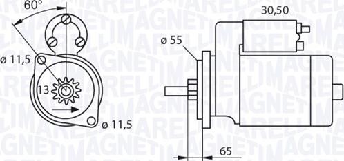 Magneti Marelli 063280050010 - Стартер www.autospares.lv