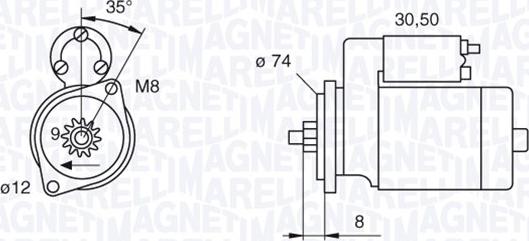 Magneti Marelli 063280058010 - Starteris autospares.lv