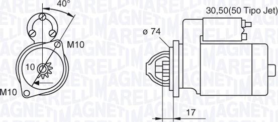 Magneti Marelli 063280057010 - Starteris www.autospares.lv