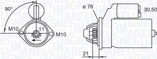 Magneti Marelli 063721473010 - Стартер www.autospares.lv