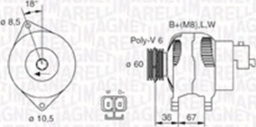 Magneti Marelli 063730005010 - Alternator www.autospares.lv