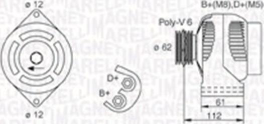 Magneti Marelli 063730006010 - Генератор www.autospares.lv