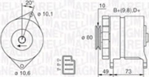 Magneti Marelli 063730016010 - Ģenerators autospares.lv