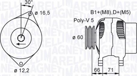 Magneti Marelli 063731471010 - Ģenerators autospares.lv