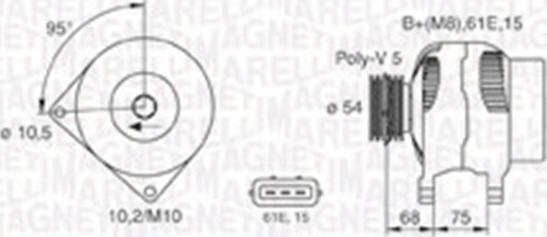 Magneti Marelli 063730025010 - Ģenerators autospares.lv