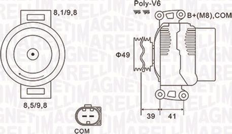 Magneti Marelli 063731953010 - Alternator www.autospares.lv