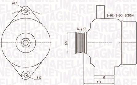 Magneti Marelli 063731952010 - Генератор www.autospares.lv