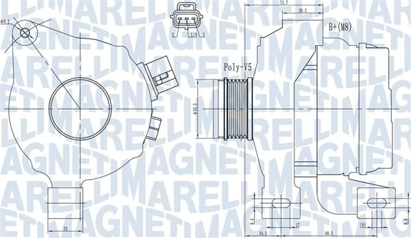 Magneti Marelli 063731966010 - Ģenerators autospares.lv