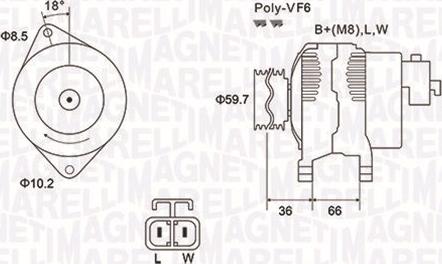 Magneti Marelli 063731901010 - Ģenerators autospares.lv