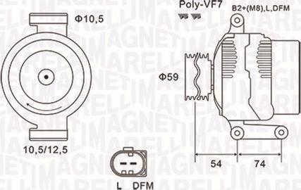 Magneti Marelli 063731922010 - Alternator www.autospares.lv