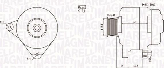 Magneti Marelli 063731972010 - Генератор www.autospares.lv