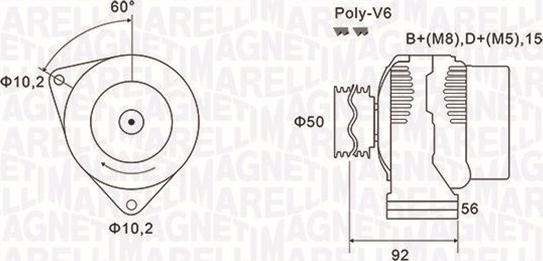 Magneti Marelli 063731491010 - Ģenerators autospares.lv