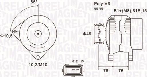 Magneti Marelli 063731591010 - Alternator www.autospares.lv