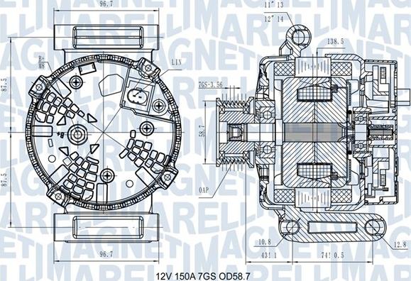 Magneti Marelli 063731557610 - Ģenerators autospares.lv