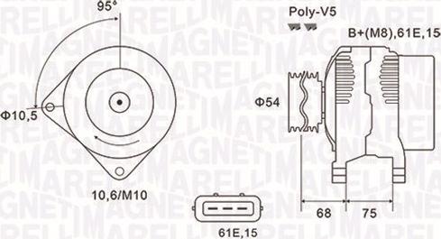 Magneti Marelli 063731584010 - Ģenerators autospares.lv