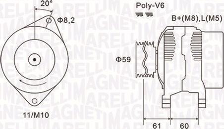 Magneti Marelli 063731643010 - Ģenerators autospares.lv