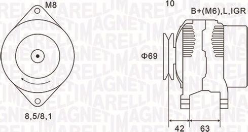 Magneti Marelli 063731600010 - Ģenerators autospares.lv