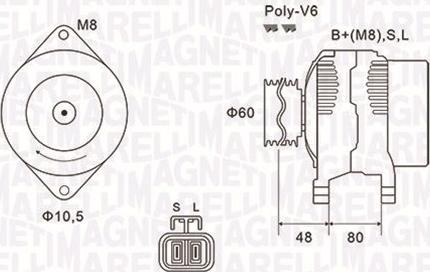 Magneti Marelli 063731607010 - Alternator www.autospares.lv