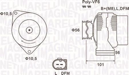 Magneti Marelli 063731689010 - Alternator www.autospares.lv