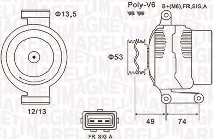 Magneti Marelli 063731635010 - Генератор www.autospares.lv