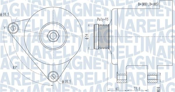 Magneti Marelli 063731631010 - Генератор www.autospares.lv