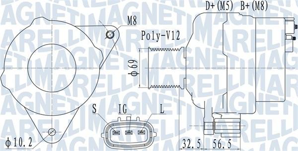 Magneti Marelli 063731633010 - Ģenerators www.autospares.lv