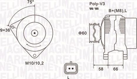 Magneti Marelli 063731637010 - Alternator www.autospares.lv