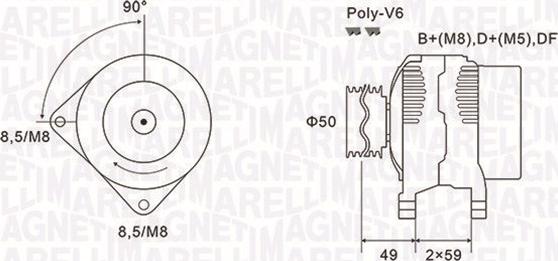 Magneti Marelli 063731147010 - Alternator www.autospares.lv