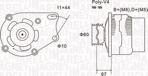 Magneti Marelli 063731153010 - Ģenerators autospares.lv