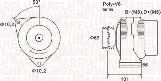 Magneti Marelli 063731152010 - Ģenerators autospares.lv