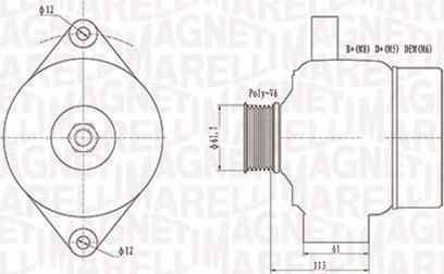 Magneti Marelli 063731890010 - Ģenerators autospares.lv