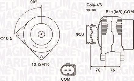 Magneti Marelli 063731825010 - Генератор www.autospares.lv