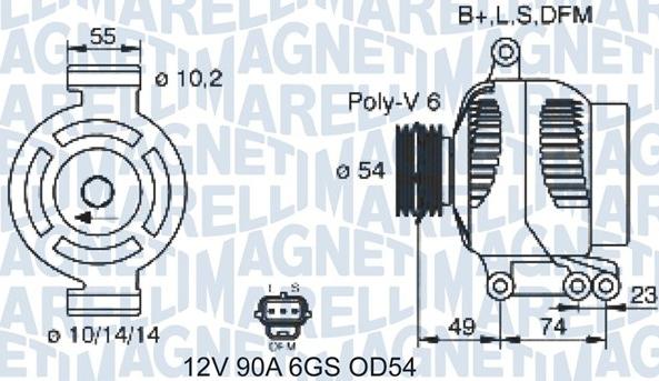 Magneti Marelli 063731388310 - Alternator www.autospares.lv