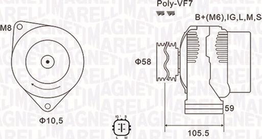 Magneti Marelli 063732069010 - Ģenerators autospares.lv