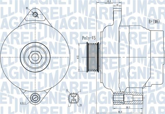 Magneti Marelli 063732004010 - Alternator www.autospares.lv