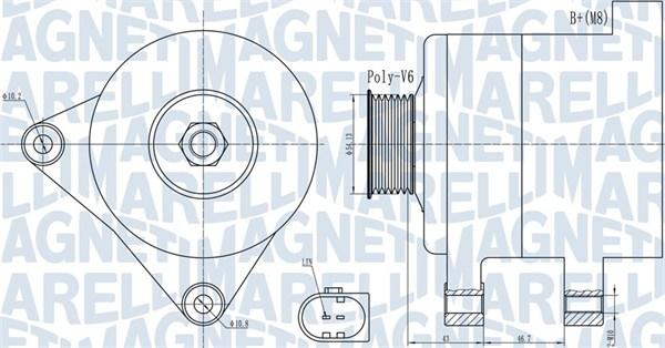 Magneti Marelli 063732000010 - Генератор www.autospares.lv