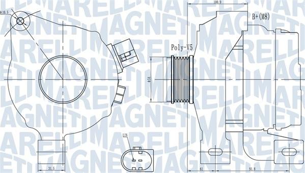 Magneti Marelli 063732001010 - Ģenerators autospares.lv