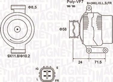 Magneti Marelli 063732036010 - Ģenerators autospares.lv