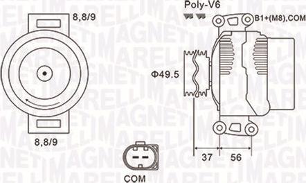 Magneti Marelli 063732038010 - Ģenerators autospares.lv